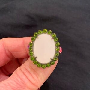 Vintage Sorrelli Pink and Green Woman’s Gemstone Ring
